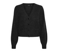 Soaked in Luxury - Gilet noir à manches bouffantes avec boutons - Femme - Pulls - Noir - Taille: 38 FR