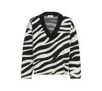 SOAKED IN LUXURY Pull-over 'SL Sorea' noir / blanc, Taille S