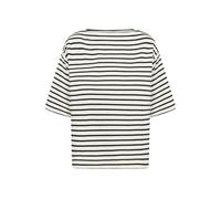 Soaked in Luxury - Sweat à Rayures Blanc et Noir - Femme - Pulls - Blanc - Taille: 40 FR