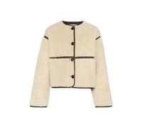 SOAKED IN LUXURY Veste mi-saison 'Isola' noir / coquille d'oeuf, Taille XL