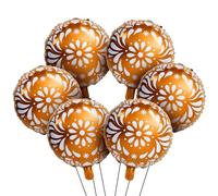 Soaoo Cielito Lindo Lot de 6 ballons de fête sur le thème mexicain de Talavera pour mariage, anniversaire, fête prénatale, fiançailles, fond et accessoires pour photomaton 45,7 cm