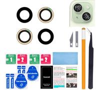 Soaosdr Lentille de rechange d'origine pour appareil photo arrière pour iPhone 15 6,1" et iPhone 15 Plus 6,7" avec adhésif pré-installé, kit d'outils de réparation, manuel d'installation (français non