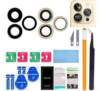 Soaosdr Lentille de rechange originale pour appareil photo arrière iPhone 14 Pro 6,1" et iPhone 14 Pro Max 6,7" avec adhésif pré-installé + kit d'outils de réparation + manuel d'installation (français non garanti)