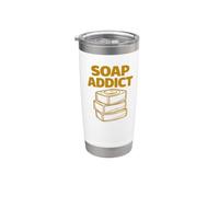 Soap Addict coeur drôle de fabrication de savon Gobelet isotherme en acier inoxydable double paroi