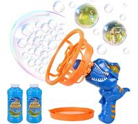 Soap Bubble Guns,Bubble Machine,Dinosaur Automatic Bubble Gun with Solution,Bubble Machine for Children,Bubble Gun,Bubble Gun for Birthday Party (B)
