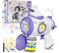 Soap Bubble Guns,Bubble Machine,Soap Bubble Machine Gun Children 10000+Bubbles/Minute with Soap Bubble Solution,Bubble Gun for Children/Birthday/Party