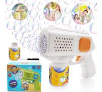 Soap Bubble Guns,Bubble Machine,Soap Bubble Machine Gun Children 5000+Bubbles/Minute with Soap Bubble Solution,Bubble Gun for Child/Birthday/Party.[L8]