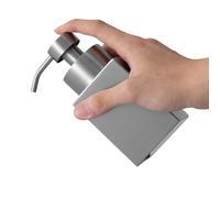 Soap Dispenser - Stainless Steel, Lotion Pump Bottle, Refillable Dispenser | Anti Leak Design, Rust Proof Construction, Stainless Steel Dispensers for Home, Bathroom, Shower Gel, Shampoo, Conditioner