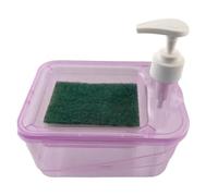 Soap Dispenser With Sponge Holder - PP ABS Standard Size 2 In 1 | Dish Soap Pump And Sponge Storage Sink Organizer, Kitchen Bathroom Hand Dish Soaps Dispenser Set | Kitchen Organizer