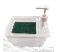 Soap Dispenser With Sponge Holder - PP ABS Standard Size 2 In 1 | Dish Soap Pump And Sponge Storage Sink Organizer, Kitchen Bathroom Hand Dish Soaps Dispenser Set | Kitchen Organizer