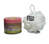 Soap Glory Body Care | The Real Zing Body Scrub 300 ml | Hydratant et exfoliant avec Free Beauty Body Puff. (n'importe quelle couleur)