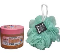 Soap Glory Soin du corps | Call of Fruity Gommage exfoliant pour le corps 300 ml | Avec Free Beauty Body Puff
