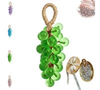 Soap Grapes, Grape Soap on a Rope, Long-Lasting Fragrance with Gift Box, Transparent Style for Washing Hands and Fresh Air, Hang Decorations for Christmas Birthday (Green(with gift box))
