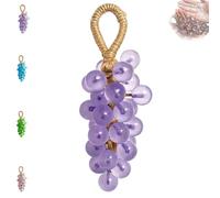Soap Grapes, Grape Soap on a Rope, Long-Lasting Fragrance with Gift Box, Transparent Style for Washing Hands and Fresh Air, Hang Decorations for Christmas Birthday (Purple)