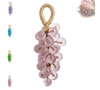 Soap Grapes, Grape Soap on a Rope, Long-Lasting Fragrance with Gift Box, Transparent Style for Washing Hands and Fresh Air, Hang Decorations for Christmas Birthday (Pink)
