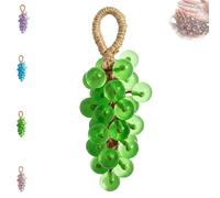 Soap Grapes, Grape Soap on a Rope, Long-Lasting Fragrance with Gift Box, Transparent Style for Washing Hands and Fresh Air, Hang Decorations for Christmas Birthday (Green)