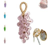 Soap Grapes, Grape Soap on a Rope, Long-Lasting Fragrance with Gift Box, Transparent Style for Washing Hands and Fresh Air, Hang Decorations for Christmas Birthday (Pink(with gift box))