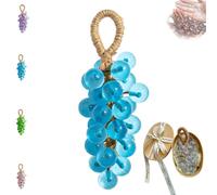 Soap Grapes, Grape Soap on a Rope, Long-Lasting Fragrance with Gift Box, Transparent Style for Washing Hands and Fresh Air, Hang Decorations for Christmas Birthday (Blue(with gift box))