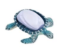 Soap Holder - Decorative Soap Dishes for Bathroom | Tortoise Shaped Self Draining for Kitchen Sink Bathroom Bathtub, Cute Animal Dispenser with Drip Tray for Home Use, 16x13x4cm