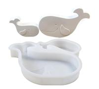 Soap Mould Moule à savon en silicone pour fabrication de savon Mom and Whale Craft Mould, Résine Casting Molds Ornament Craft Supplies Animal Silicone Cement Plaster Soap Moulds for Molds