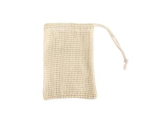 Soap Saver Bag - Sac à Savon Handmade Portable, Porte-Bad Loofah avec Cordon de Serrage, Éponge de Douche Exfoliante | Accessoire Salle de Bain pour Mousse de Nettoyage, Stockage, Voyage, Soins