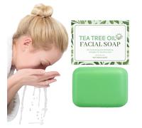 Soap Tea Tree Oil, 100g Savon D'arbre À Thé Antifongique, Nettoyant Naturel Artisanal, le pied de l'athlète, la tinea, la teigne folliculite jock démangeaisons, Pour Hommes Femmes Bébés Enfant Voyage