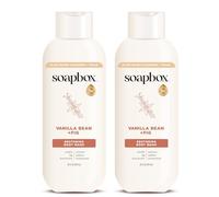 Soapbox Lot de 2 flacons de savon liquide pour le corps, gousse de vanille et figue, savon hydratant au beurre de karité, 591 ml chacun