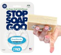 SoapStandle Lot de 2 Porte-Savon en Forme de Barre pour Bain et Douche - Fabriqué à partir de Plastique Post-consommation, Pratique, Transparent