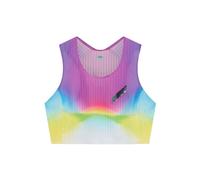Soar Running - Crop Race Vest - Débardeur femme White / Summer Rainbow - M