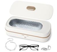 SOARFLY 420ML Nettoyeur Ultrasons, 48000Hz Machine de Nettoyeur Bijoux à Ultrason avec 2 Réglages de Temps, Efficace Nettoyeur Ultrason Bijoux pour Bijoux Lunettes Montres Colliers Dentiers