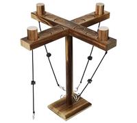 SOARFLY Hooks Ring Toss Game, Quatre Personnes Toss Hameçon et Anneau, interactif, Jeu de Lancer à Anneaux en Bois pour Adultes avec Tableau à Points pour fête
