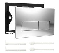 SOARFLY Plaque de commande WC - 2 quantités - Compatible avec GEBERIT SIGMA01/20/21/30 UP300/320 - Plaque de rechange 115.770.11.5 - Noir (argent anodisé)