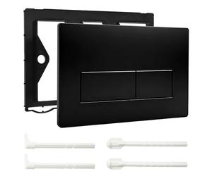 SOARFLY Plaque de commande wc suspendu, plaque de déclenchement wcà double chasse d’eau, compatible avec GEBERIT SIGMA01/20/21/30 UP300/320, 115.770.11.5, dimensions 245×164mm, noir