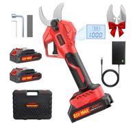 SOARFLY Sécateur Électrique Sans Fil, Coupe Jusqu'à 50 mm, Moteur Brushless 700 W, 2 Batteries 21 V 2.0 Ah, Écran LCD, Lames SK7, Sécateur à Batterie pour Arbres Fruitiers, Jardin, Vigne