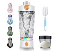 SOARFLY Shaker electrique 650ml shaker electrique proteine avec compartiment à poudre, shaker electrique usb bouteille shaker de protéines sans BPA, shaker éléctrique pour poudre de potéine, blanc