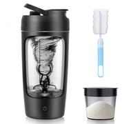 SOARFLY Shaker electrique proteine, 650ml shaker éléctrique rechargeable USB C, bouteille shaker de protéines sans BPA, noir