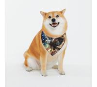 Soaring Eagle Bandana réglable pour chien et chat de petite et grande taille Noir