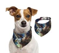 Soaring Eagle Bandana triangulaire en coton lavable pour chien et chat de petite, moyenne et grande taille, noir