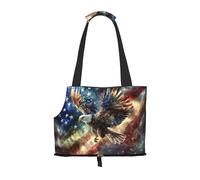 Soaring Eagle Sac de transport pour chien et chat - Sac de transport pour animaux de compagnie, convient pour chiot, petit chat en plein air, noir