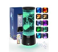 Soarling Lampe méduse, lampe à méduses avec musique, haut-parleur Bluetooth et bruit blanc, Lampe Meduse lumière d'ambiance sensorielle à couleurs changeantes RVB pour se détendre