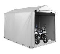 SOARS Abri de Jardin 160 X 218 X 164 CM, Tente Garage, Abri Vélo Extérieur avec Cadre en Métal et Couverture PE Résistante aux imtempéries, pour Vélo, Moto, Outils (Gris Clair)