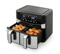 SOARS Air Fryer 8L 2100W, Friteuse sans Huile, 2 Compartiments, Jusqu’à 8 Personnes, 10 Programmes Prédéfinis, Température 40-200℃, Panier Lavable au Lave-Vaisselle, Minuterie 1-60 Mins