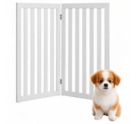 SOARS Barrière de Sécurité Chien, Barrière Escalier & Porte Pliable, pour Chien & Chat de Petite et Moyenne Taille, pour Escalier, Porte, Blanc (2 * 89 X 50 CM)