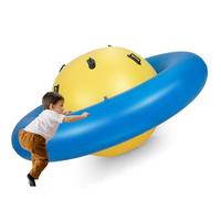 SOARS Bascule Gonflable Enfant 223 X 123 CM, Dôme d'escalade (Bleu+Jaune) | Jeu Gonflable avec 6 Poignées, Charge Maximale 113 kg, Jusqu'à 3 Enfants, Intérieur & Extérieur, pour Enfants 5 Ans +