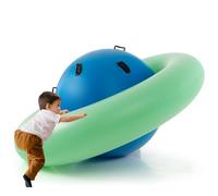 SOARS Bascule Gonflable Enfant 223 X 123 CM, Dôme d'escalade (Bleu+Vert) | Jeu Gonflable avec 6 Poignées, Charge Maximale 113 kg, Jusqu'à 3 Enfants, Intérieur & Extérieur, pour Enfants 5 Ans +