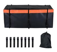SOARS Coffre de Toit, Coffre Attelage de Remorque, Coffre Arrière Voiture en PVC Étanche avec 6/8/8 Sangles Renforcées, Sac pour Véhicules, SUV, Camion, Voyage Camping (455L| 146 x 61 x 51 cm)