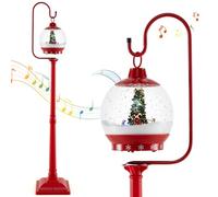SOARS Decoration Noel, Lampadaire Noel 32 X 32 X 173 CM avec Musique, Boule de Cristal Rotative à 360°, Flocons de Neige, Sapin de Noel, Deco Noel Exterieur & Interieur pour Jardin, Cour, Salon