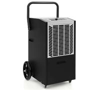 SOARS Deshumidificateur 66L/Jour, 355 m³/H, Déshumidificateur Électrique Professionnel avec Pompe Vidange Automatique & Tuyau d'Évacuation, Filtre Amovible, pour Cave, Entrepôt, Sous-Sol (Noir+Blanc)