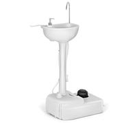 SOARS Évier Camping Car 50 X 34 X 102 CM, Lavabo Camping à Pompe à Pied en HDPE Sûr et Durable, avec Réservoir d'Eau de 17 L, Distributeur de Savon 2,5-3 L, Porte-Serviettes, pour Camping, Voyage