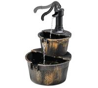 SOARS Fontaine Jardin à 2 Niveaux, Fontaine à Eau avec Pompe à Eau Électrique & Débit d'eau Réglable, Matériau PP Imperméable, Décoration Jardin pour Extérieur, Balcon, Terrasse